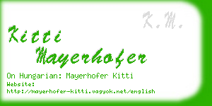 kitti mayerhofer business card